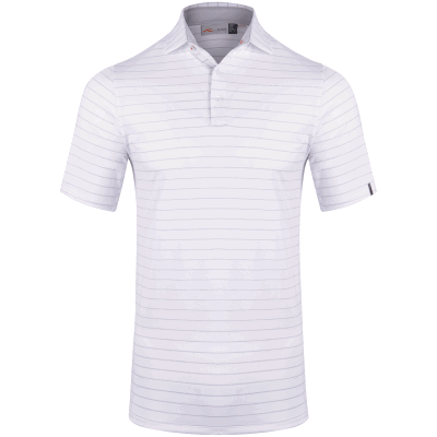 KJUS Soren Melange Stripe Golf Polo Shirt