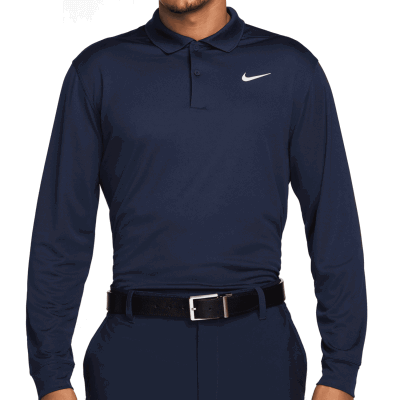 Nike Dri-FIT Victory Solid Long Sleeve Golf Polo Shirt