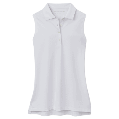 Peter Millar Banded Sport Mesh Sleeveless Ladies Golf Polo Shirt