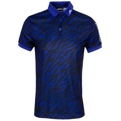 J Lindeberg Tour Tech Print Golf Polo Shirt