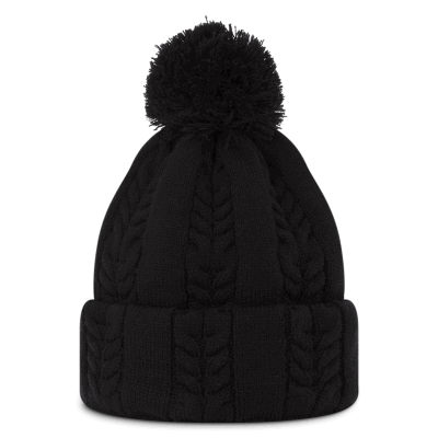 FootJoy Ladies Cable Knit Winter Bobble Hat