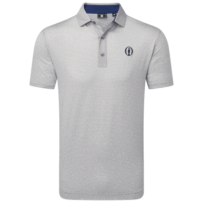 FootJoy Open Championship Rocks Print Lisle Golf Polo Shirt