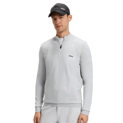BOSS K Momentum-Lite MN Zip Neck Sweater