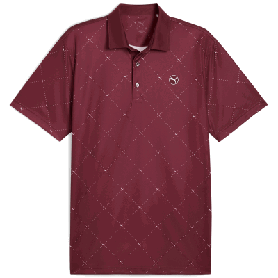 PUMA Pure 2.0 Argyle Golf Polo Shirt