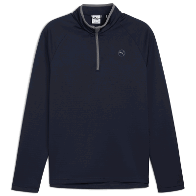 PUMA Waffle Fleece Zip Neck Golf Sweater