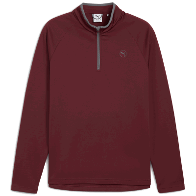 PUMA Waffle Fleece Zip Neck Golf Sweater