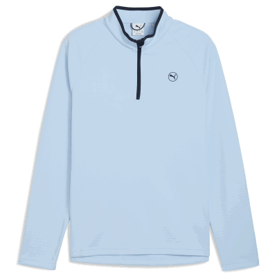 PUMA Waffle Fleece Zip Neck Golf Sweater