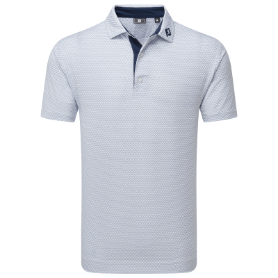 FootJoy Valley Deco Diamond Print Lisle Golf Polo Shirt