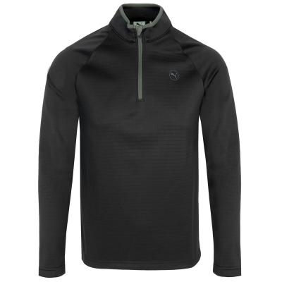 PUMA Waffle Fleece Zip Neck Golf Sweater