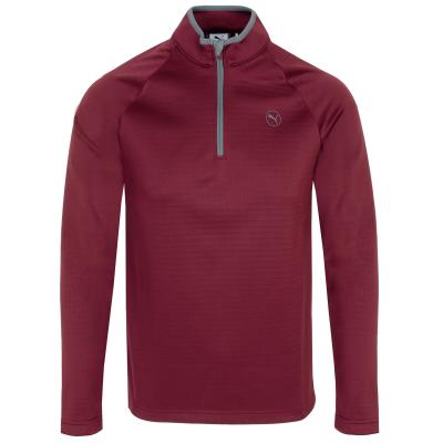 PUMA Waffle Fleece Zip Neck Golf Sweater