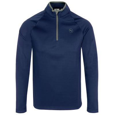 PUMA Waffle Fleece Zip Neck Golf Sweater