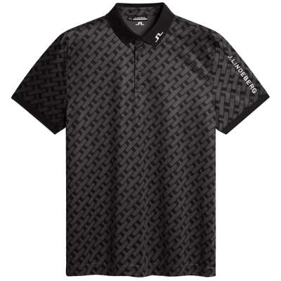 J Lindeberg Tour Tech Print Golf Polo Shirt