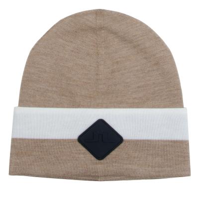 J Lindeberg Merino Stripe Winter Beanie Hat