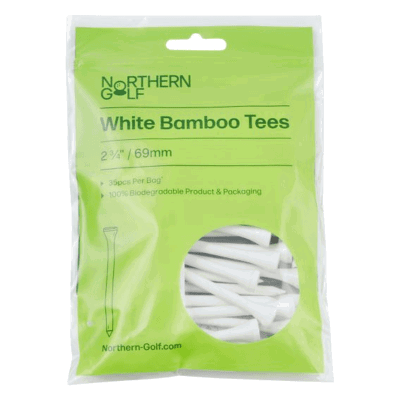 Northern Golf Bamboo Golf Tees White