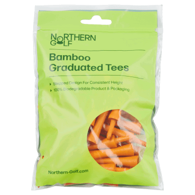 Northern Golf Bamboo Graduated Golf Tees Orange