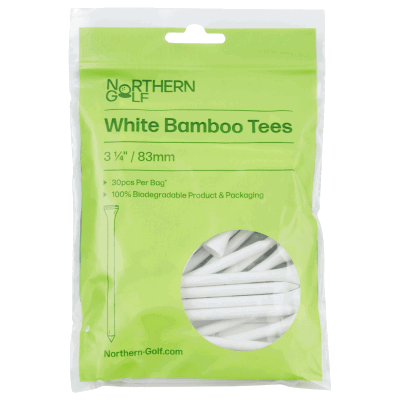 Northern Golf Bamboo Golf Tees White