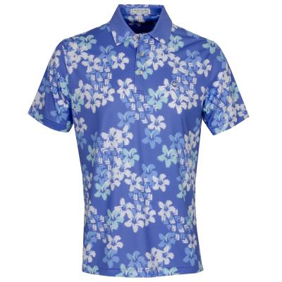 Peter Millar Abstract Floral Print Polo Shirt