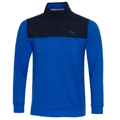 PUMA Cloudspun Colourblock Zip Neck Sweater