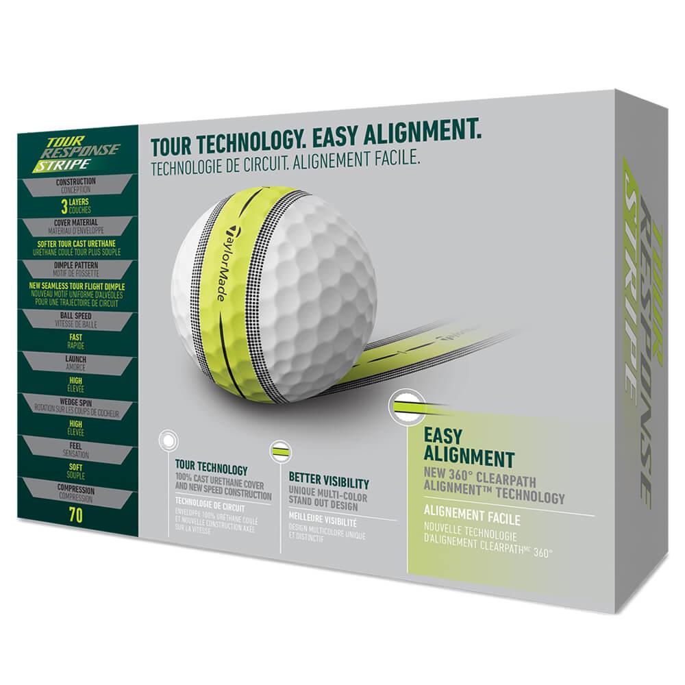 2 Dozen Brand New TaylorMade online Tour Response Stripe Golf Balls