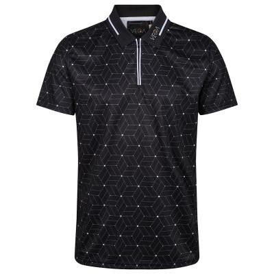 VEGA Yokohama Geometric Printed Polo Shirt