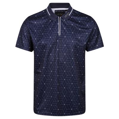 VEGA Yokohama Geometric Printed Polo Shirt