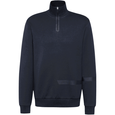 BOSS Sweat 1 Zip Neck Sweater