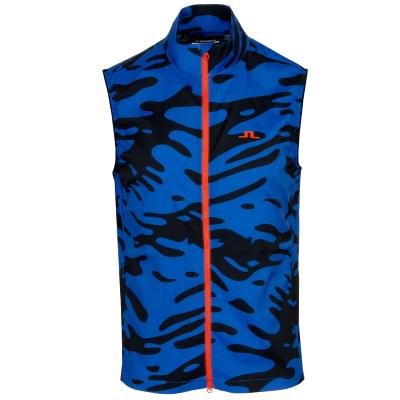 J Lindeberg Ash Light Packable Print Vest Golf Gilet