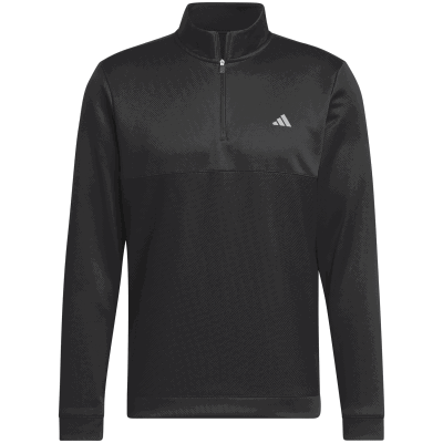 adidas Textured Q Zip Neck Sweater