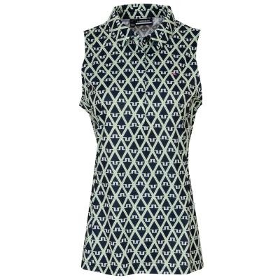 J Lindeberg Dena Print Sleeveless Ladies Polo Shirt