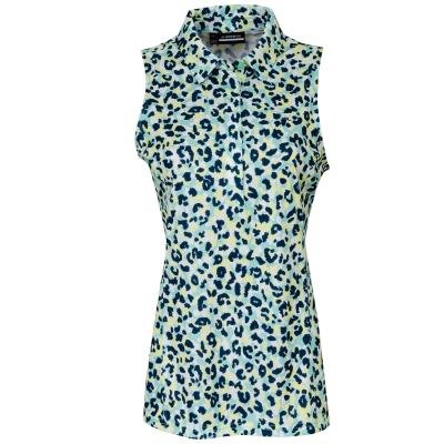 J Lindeberg Dena Print Sleeveless Ladies Polo Shirt