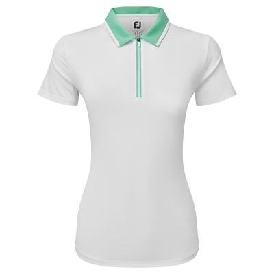 FootJoy Colour Block Cap Sleeveless Ladies Golf Polo Shirt