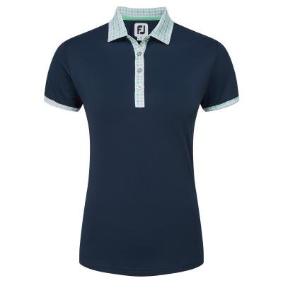 FootJoy Gingham Trim Ladies Golf Polo Shirt