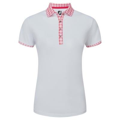 FootJoy Gingham Trim Ladies Golf Polo Shirt