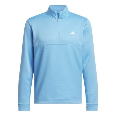 adidas Textured Q Zip Neck Sweater