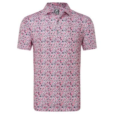 FootJoy Primrose Print Lisle Golf Polo Shirt