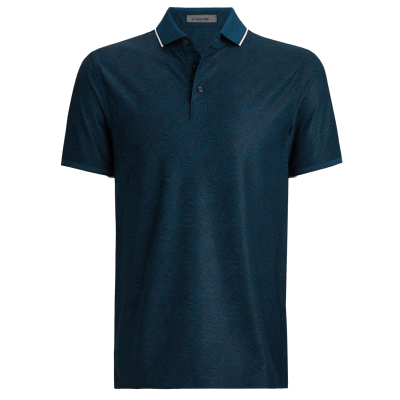 G/FORE Fingerprint Tech Pique Golf Polo Shirt